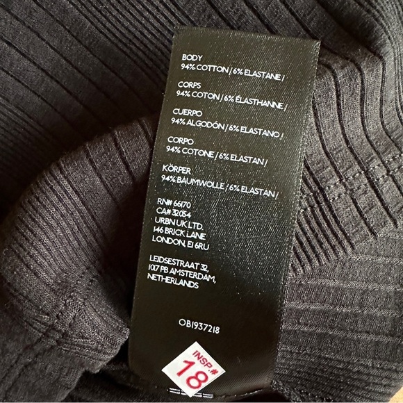 BDG Urban Outfitters Callie Baby Tee Ribbed Square Neck Top - Picture 8 of 9